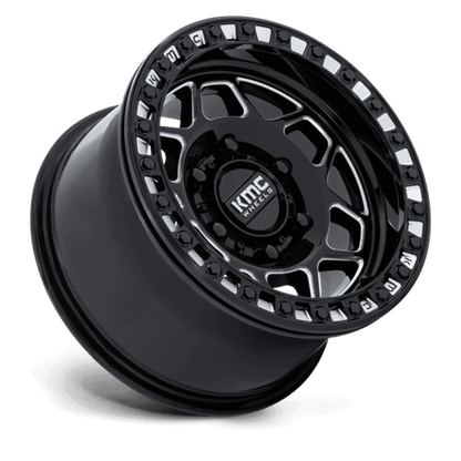 15x7 KMC Powersports KS241 Torx Black Milled UTV BEADLOCK Wheel 6x5.5 (38mm)