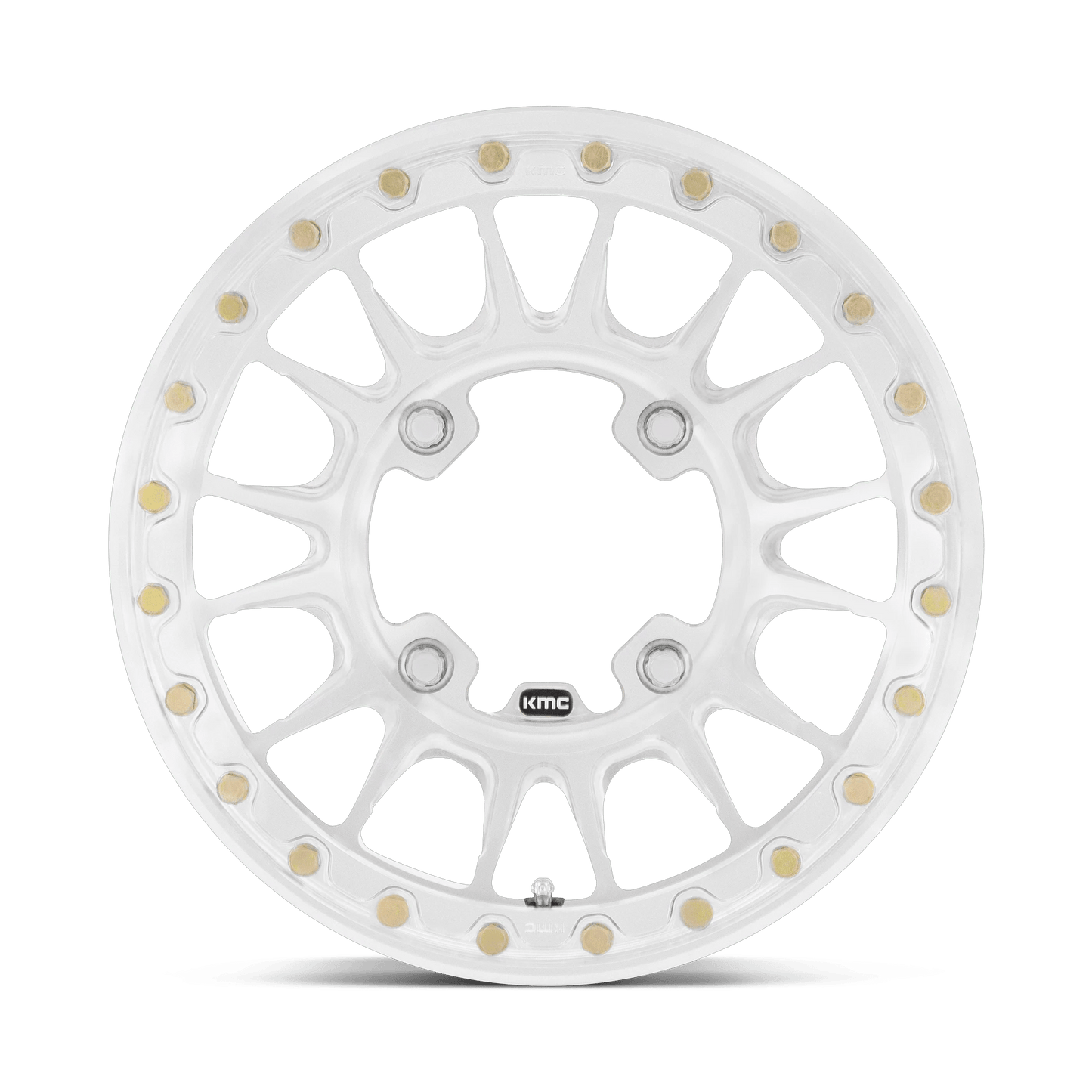 15x6 KMC Powersports KS436 Impact Raw Mach FORGED BEADLOCK Wheel 6x5.5 (50mm)