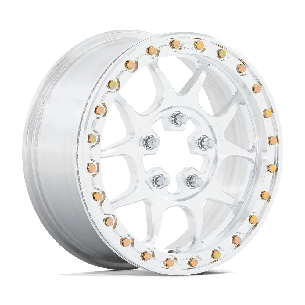 15x6 KMC Powersports KS437 Toro Raw Machined FORGED BEADLOCK Wheel 5x4.5 (50mm)