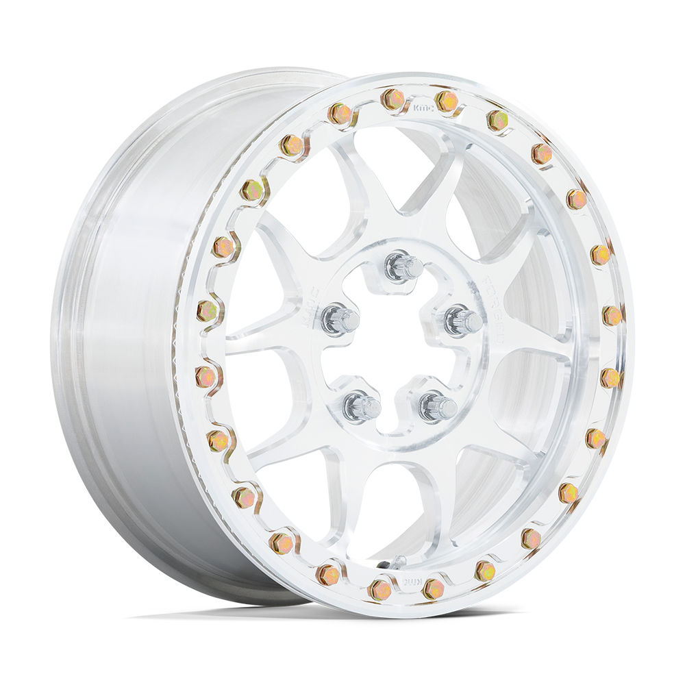 15x6 KMC Powersports KS437 Toro Raw Machined FORGED BEADLOCK Wheel 5x4.5 (50mm)
