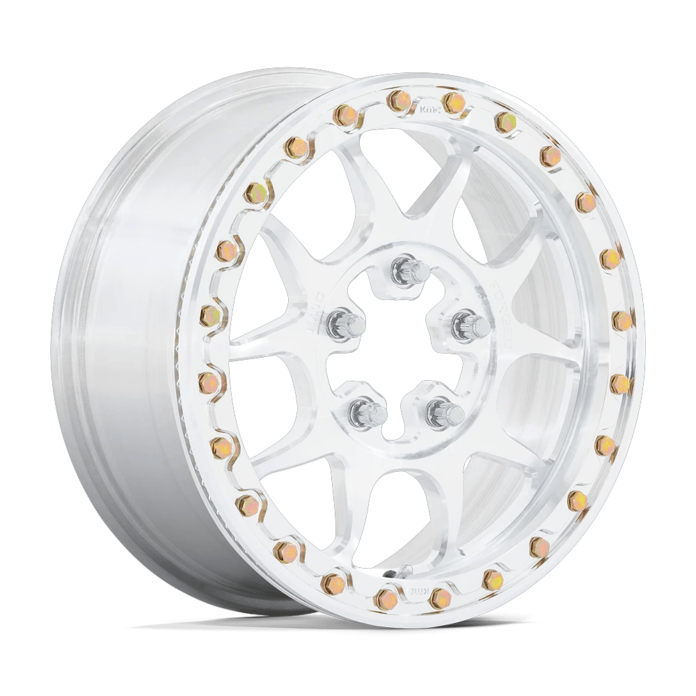 15x6 KMC Powersports KS437 Toro Raw Machined FORGED BEADLOCK Wheel 5x4.5 (50mm)