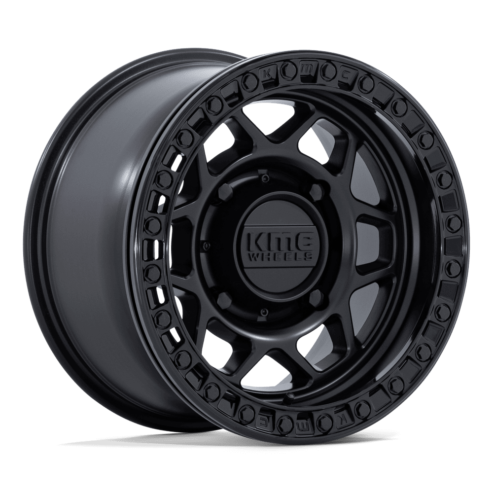15x7 KMC KS241 Torx Matte Black Gloss Black Ring UTV BEADLOCK Wheel 6x5.5 (38mm)