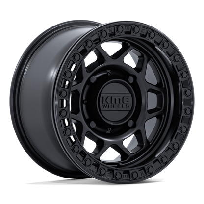 15x7 KMC KS241 Torx Matte Black Gloss Black Ring UTV BEADLOCK Wheel 6x5.5 (38mm)