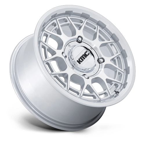 15x7 KMC Powersports KS139 Technic UTV Gloss Silver Machined Wheel 4x156 (38mm)