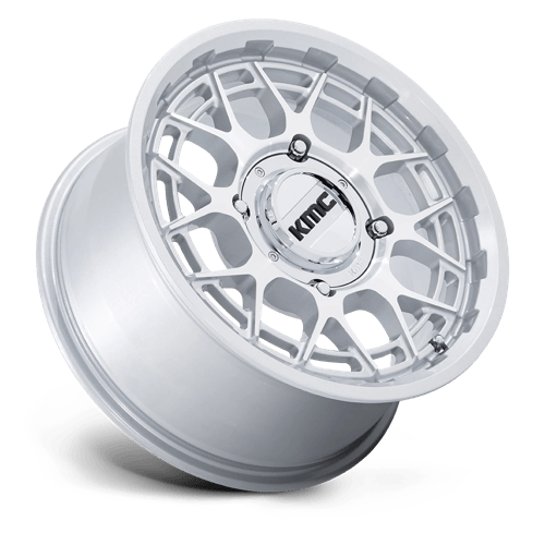 15x7 KMC Powersports KS139 Technic UTV Gloss Silver Machined Wheel 4x156 (38mm)