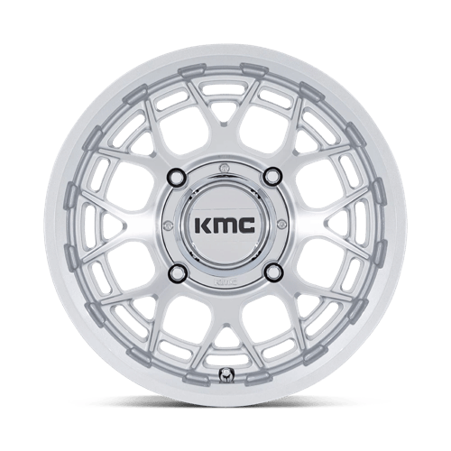 15x7 KMC Powersports KS139 Technic UTV Gloss Silver Machined Wheel 4x156 (38mm)