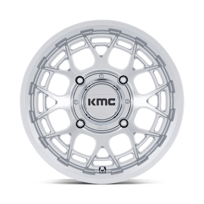 15x7 KMC Powersports KS139 Technic UTV Gloss Silver Machined Wheel 4x156 (38mm)