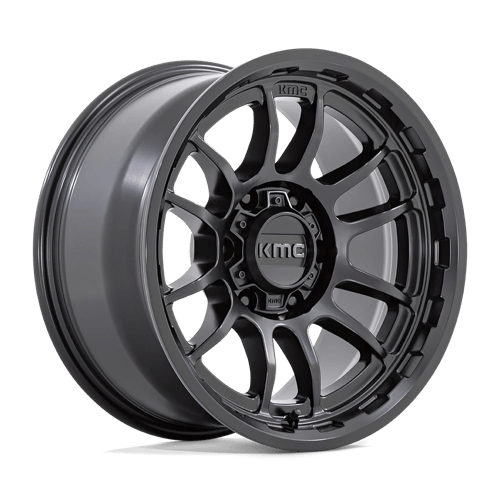 20x9 KMC KM727 Wrath Satin Black Wheel 6x5.5 (0mm)