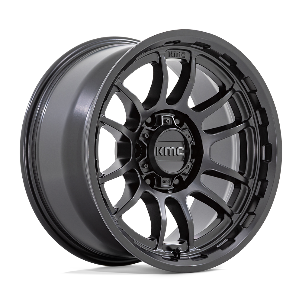 20x9 KMC KM727 Wrath Satin Black Wheel 6x5.5 (0mm)
