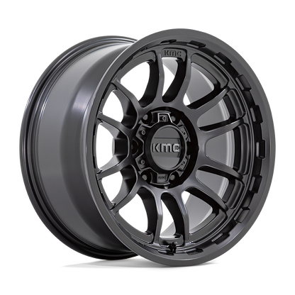 20x9 KMC KM727 Wrath Satin Black Wheel 6x5.5 (0mm)