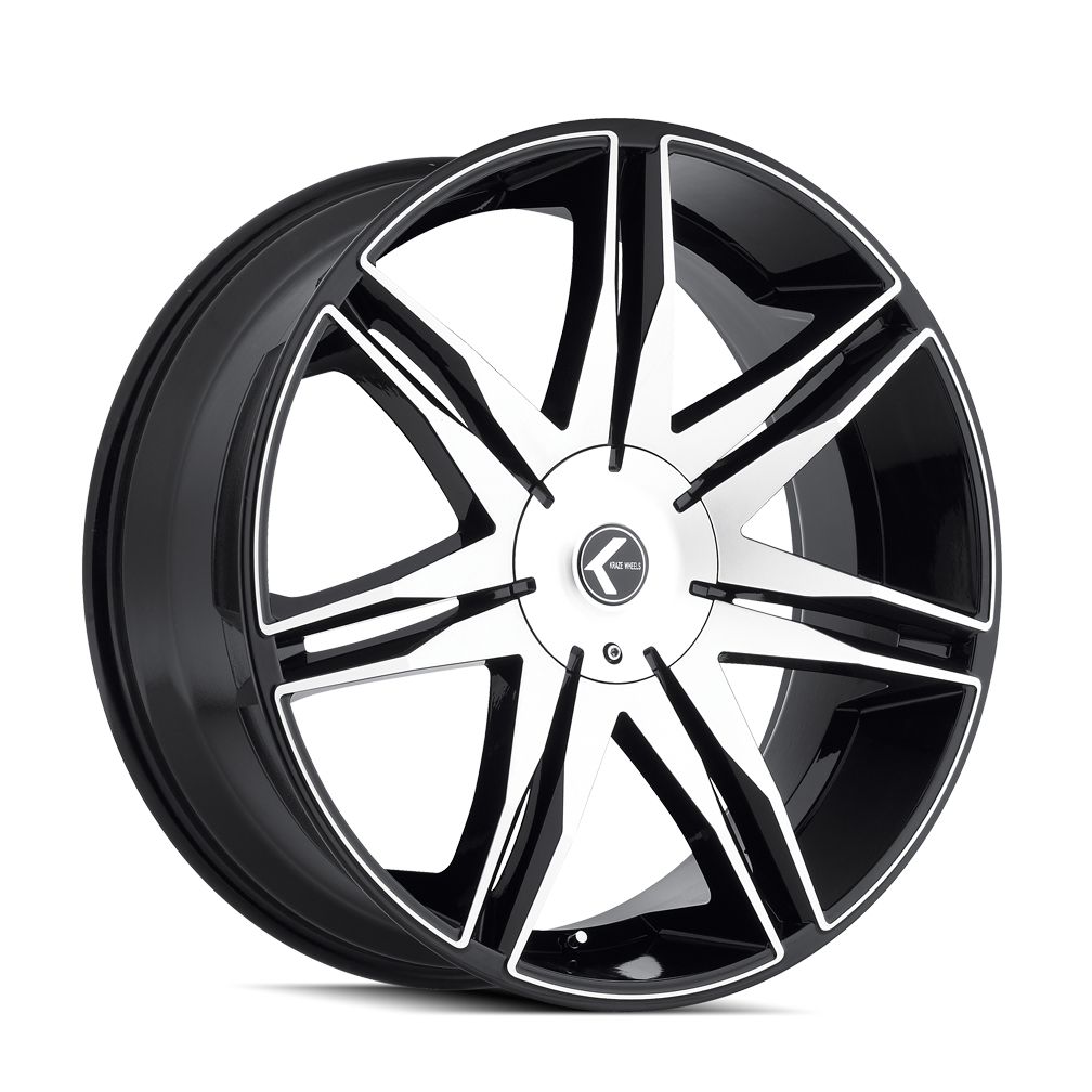 24x9.5 Kraze EPIC Black/Machined Wheel 5x115/5x120 (18mm)