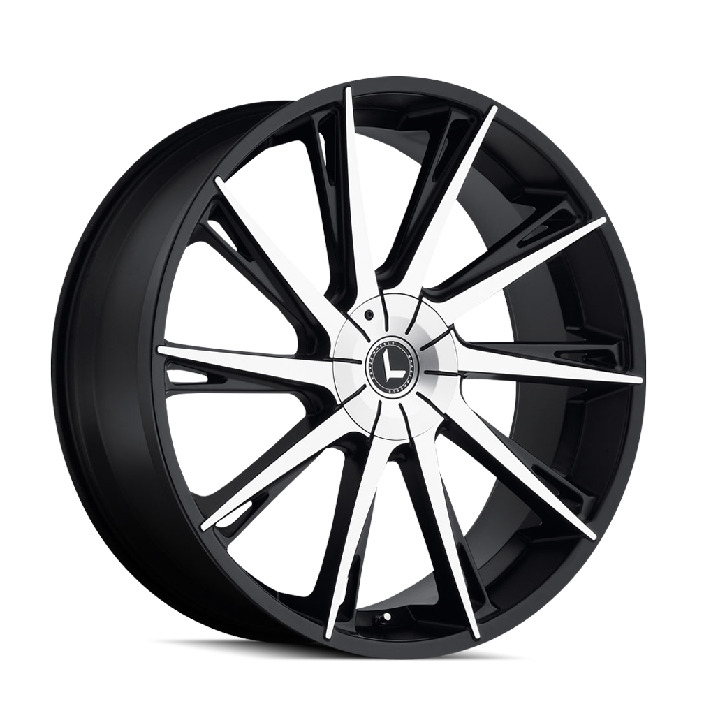 22x9.5 Kraze SWAGG Black/Machined Wheel 5x115/5x120 (18mm)