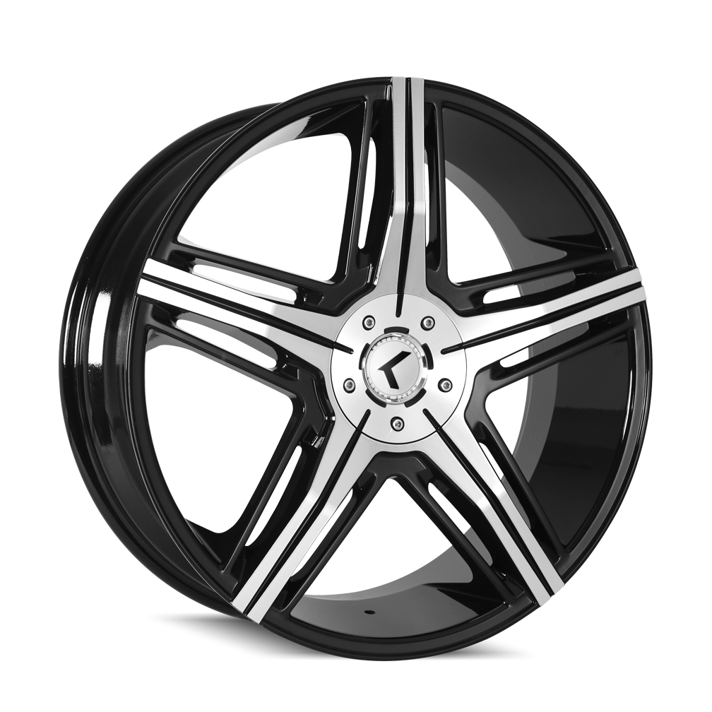20x8.5 Kraze Hype Black/Machined Wheel 5x112/5x4.5 (40mm)