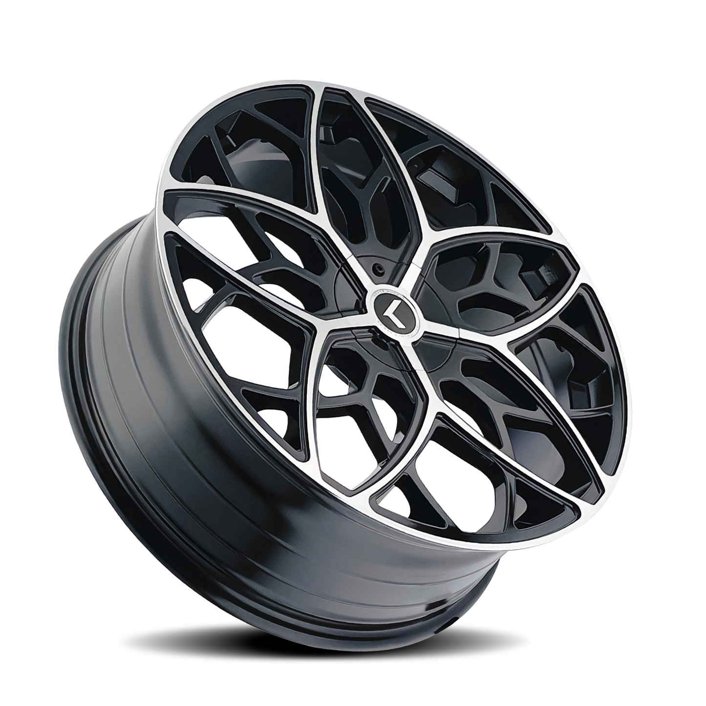 20x8.5 Kraze KR184 Ricochet Black/Machined Wheel 5x115/5x120 (38mm)