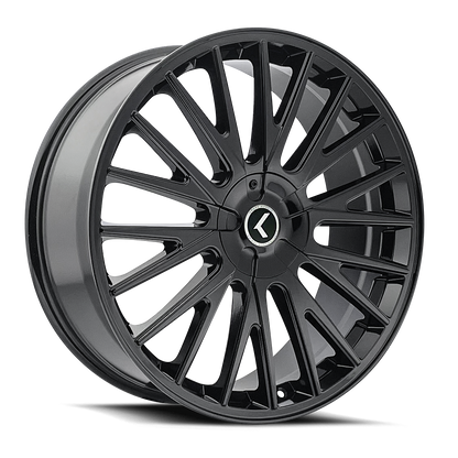 22x8.5 Kraze KR185 Double Down Gloss Black Wheel 5x100/5x4.5 (38mm)