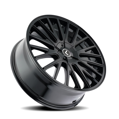 22x8.5 Kraze KR185 Double Down Gloss Black Wheel 5x100/5x4.5 (38mm)