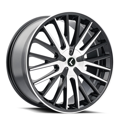 22x8.5 Kraze KR185 Double Down Black/Machined Wheel 5x100/5x4.5 (38mm)