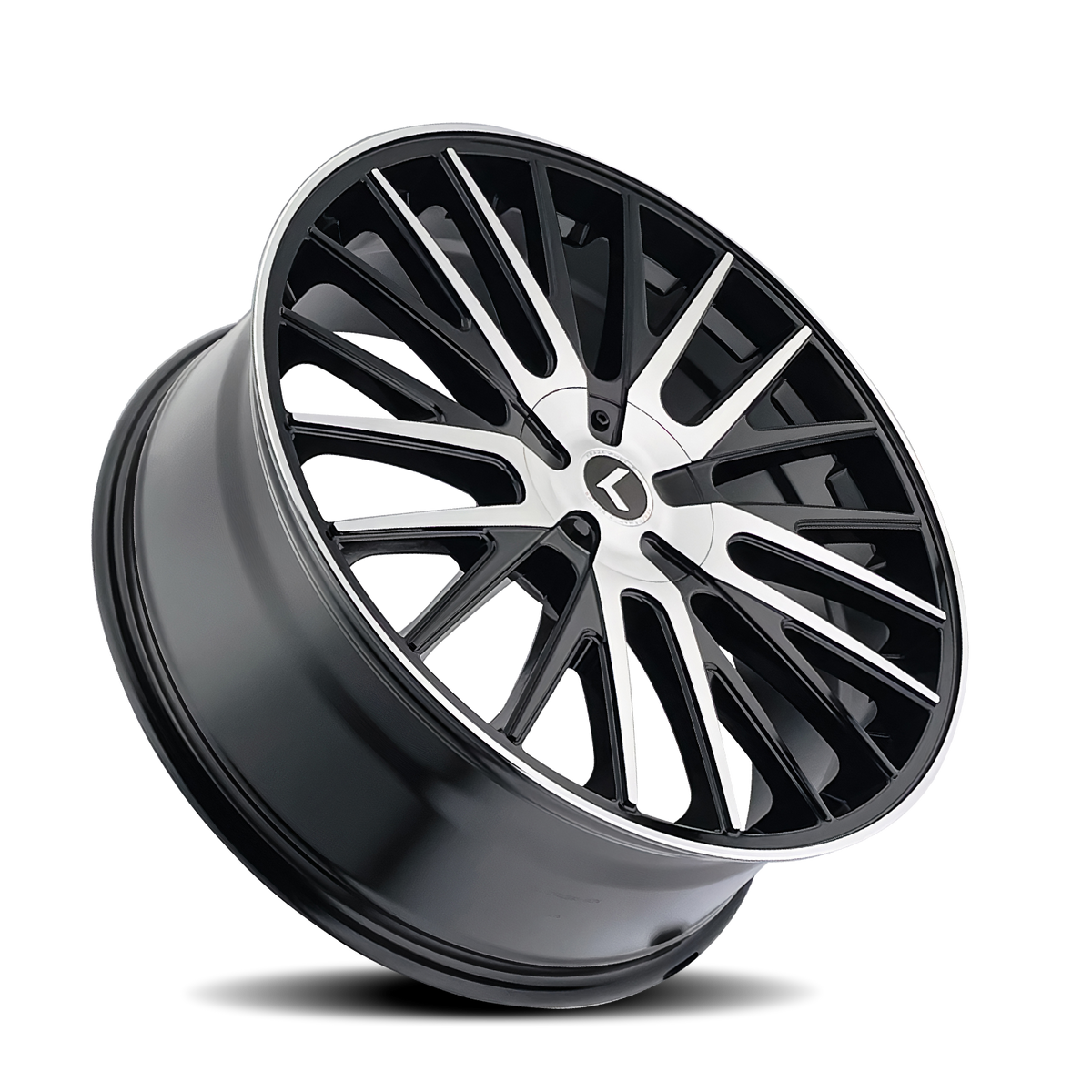 22x8.5 Kraze KR185 Double Down Black/Machined Wheel 5x110/5x115 (38mm)