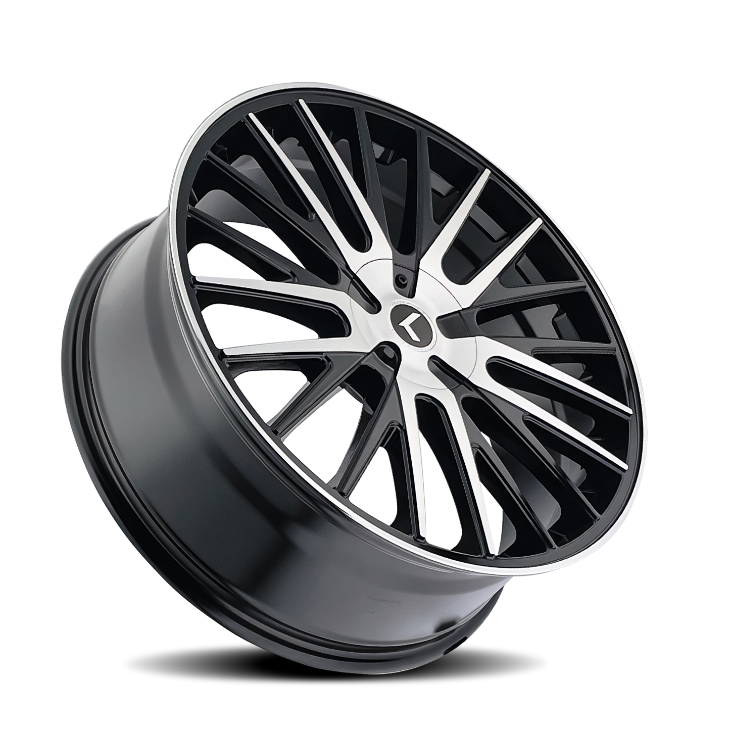 22x8.5 Kraze KR185 Double Down Black/Machined Wheel 5x115/5x120 (38mm)