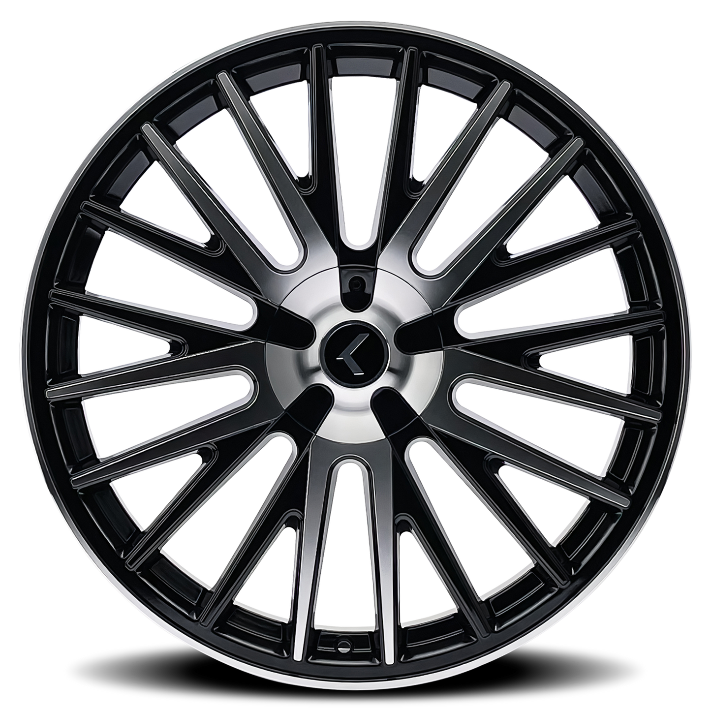 22x8.5 Kraze KR185 Double Down Black/Machined Wheel 5x100/5x4.5 (38mm)