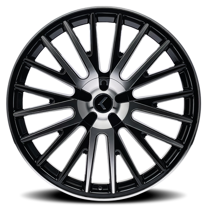 22x8.5 Kraze KR185 Double Down Black/Machined Wheel 5x100/5x4.5 (38mm)