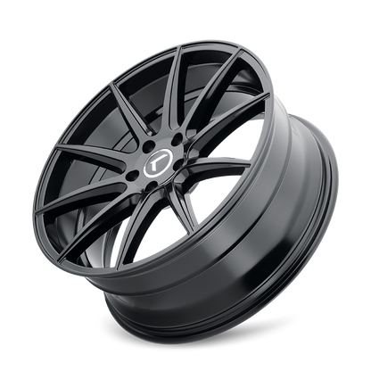 17x8 Kraze KR193 Turismo Gloss Black Wheel 5x4.5 (38mm)