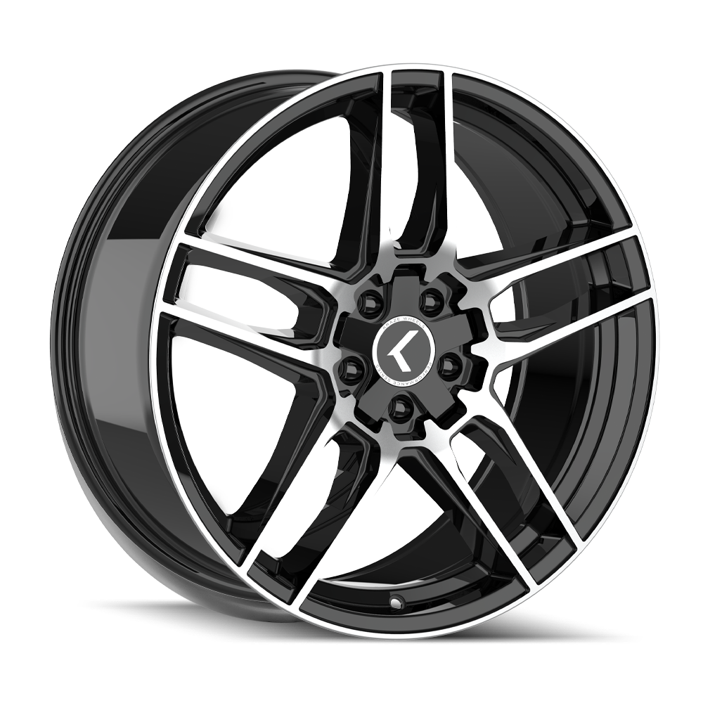 18x8.5 Kraze KR197 Converge Black Machined Wheel 5x112/5x120 (30mm)