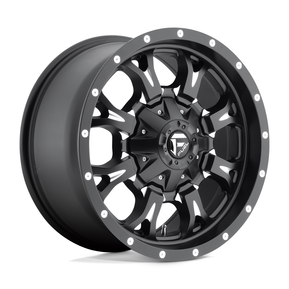 17x9 Fuel D517 Krank Matte Black & Milled Wheel 5x5/5x5.5 (1mm)