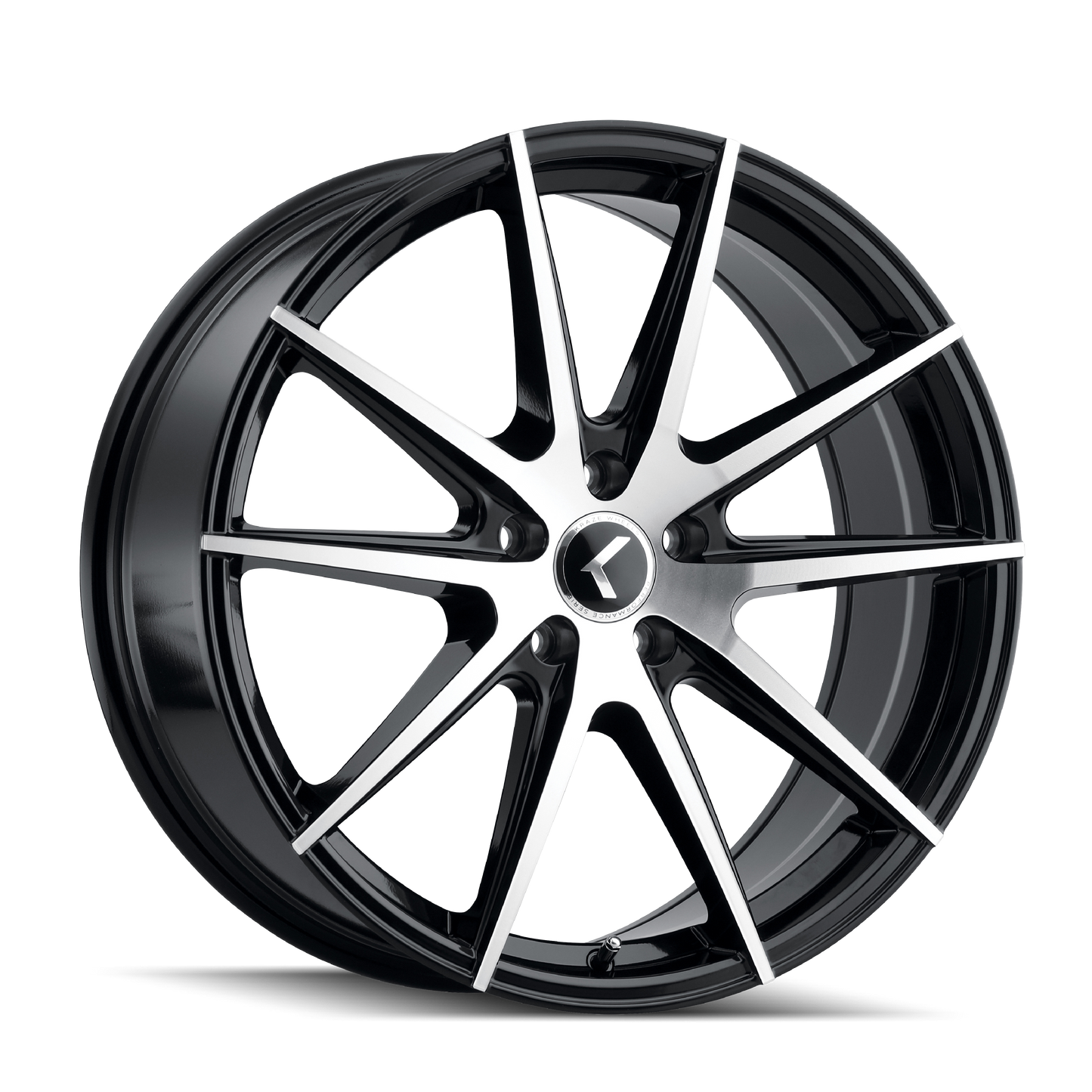 20x8.5 Kraze Turismo Black/Machined Wheel 5x115 (38mm)