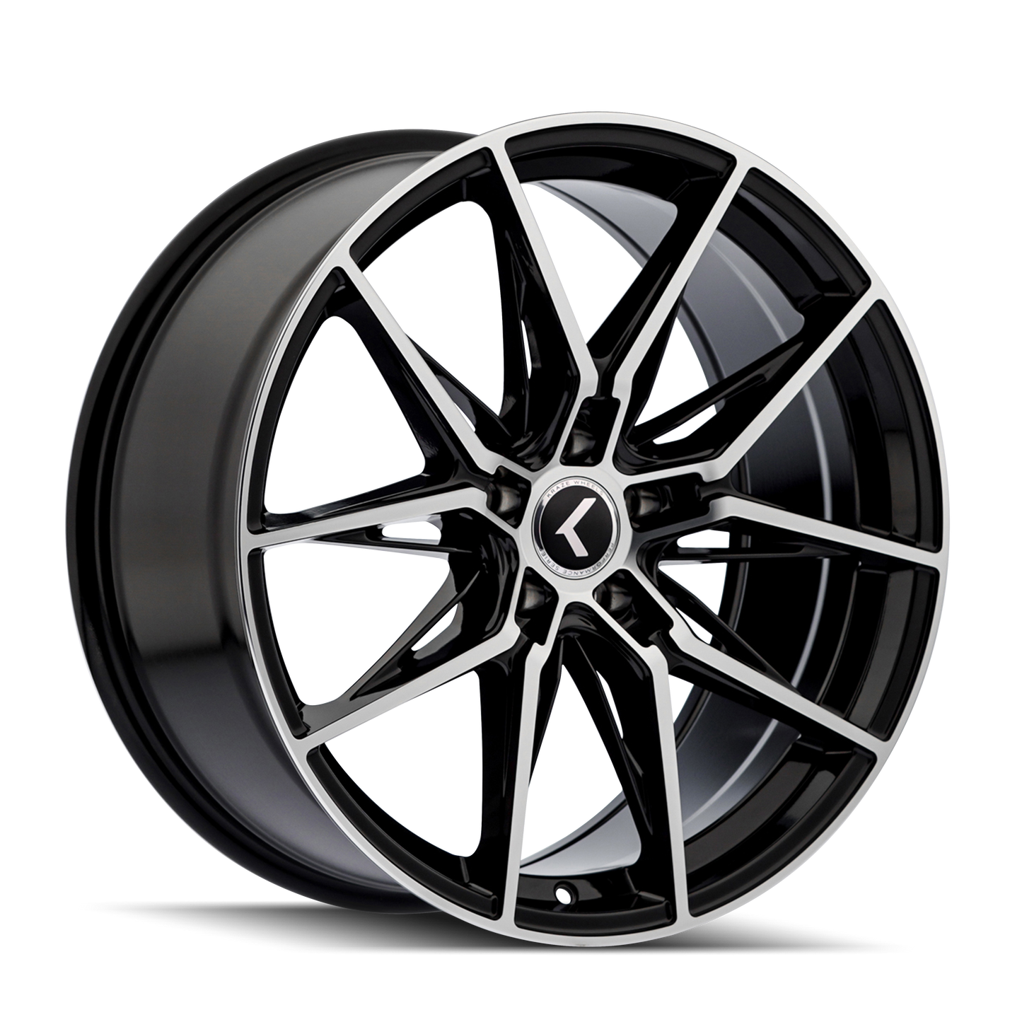 22x9 Kraze KR196 Evolve Gloss Black Machined Wheel 5x120 (35mm)