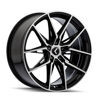 22x9 Kraze KR196 Evolve Gloss Black Machined Wheel 5x120 (35mm)