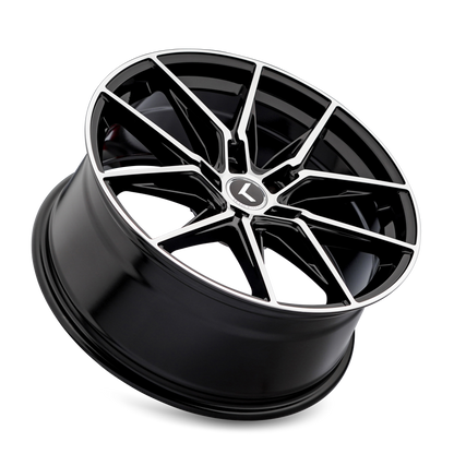 19x8.5 Kraze KR196 Evolve Gloss Black Machined Wheel 5x120 (30mm)