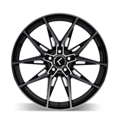22x9 Kraze KR196 Evolve Gloss Black Machined Wheel 5x120 (35mm)