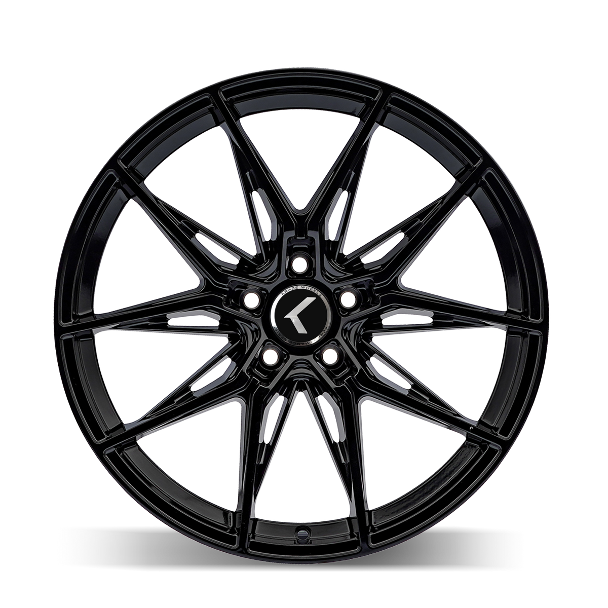 18x8.5 Kraze KR196 Evolve Gloss Black Wheel 5x108 (35mm)