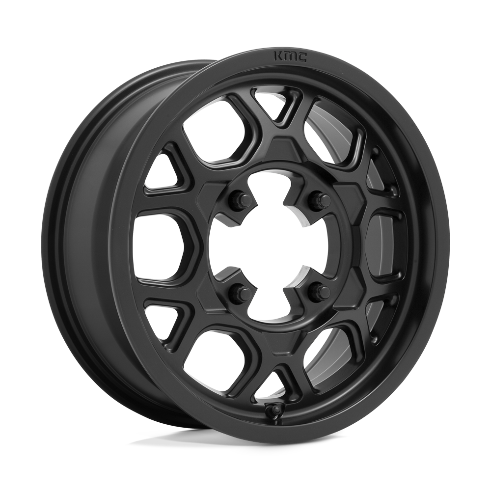 15x6 KMC Powersports KS133 MESA LITE Satin Black Wheel 4x137 (38mm)
