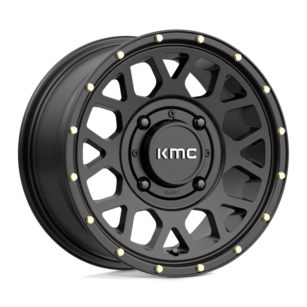 14x7 KMC Powersports KS135 GRENADE Satin Black Wheel 4x137 (38mm)