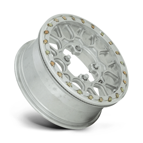 15x6 KMC KS435 Grenade Raw Machined FORGED UTV Wheel 4x156 (38mm)