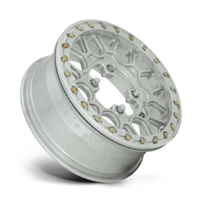15x6 KMC KS435 Grenade Raw Machined FORGED UTV Wheel 4x156 (38mm)