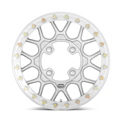 15x6 KMC KS435 Grenade Raw Machined FORGED UTV Wheel 4x156 (38mm)