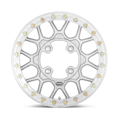 15x6 KMC KS435 Grenade Raw Machined FORGED UTV Wheel 4x156 (38mm)