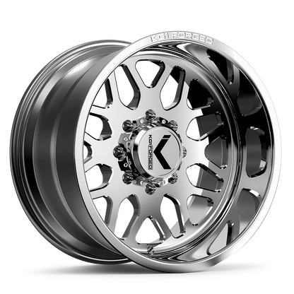22x10 KG1 Forged KT001 Veteran Polished Milled FORGED Wheel 5x5 (-24mm)