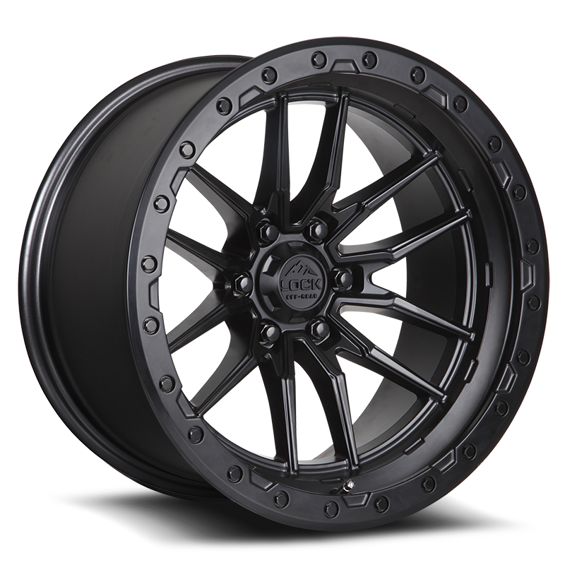 20x9 Lock Off-Road Krawler Matte Black With Matte Black Ring Wheel 8x180 (20mm)