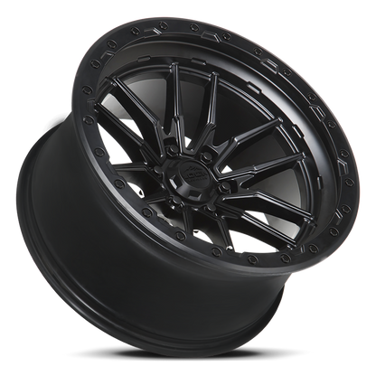 20x9 Lock Off-Road Krawler Matte Black With Matte Black Ring Wheel 8x180 (20mm)