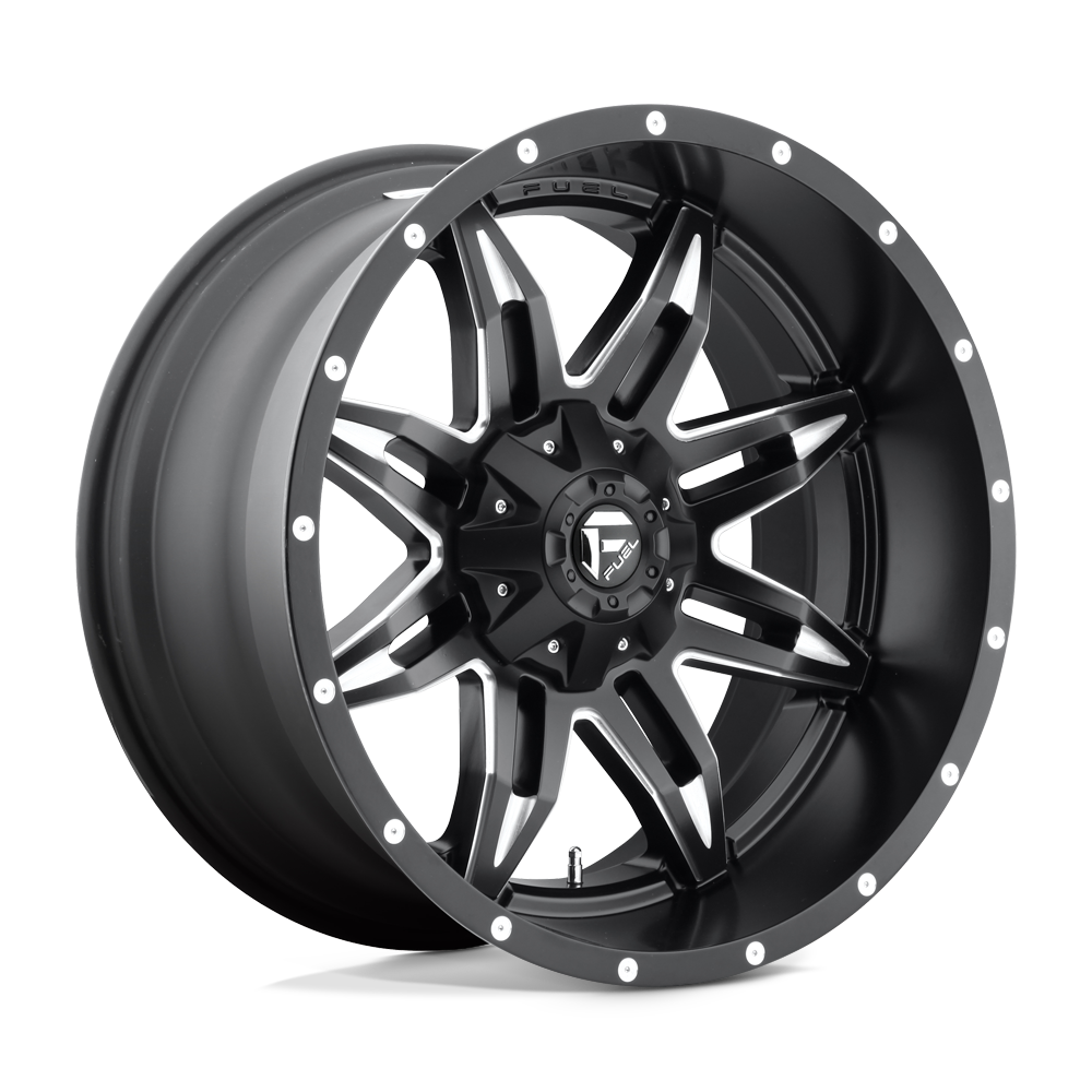 17x9 Fuel D567 Lethal Matte Black & Milled Wheel 8x6.5 (-12mm)