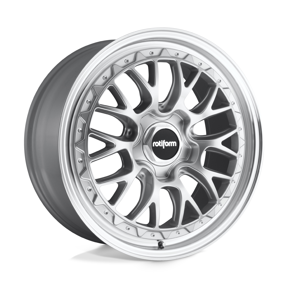 19x8.5 Rotiform R155 LSR GLOSS SILVER MACHINED Wheel 5x112 (45mm)