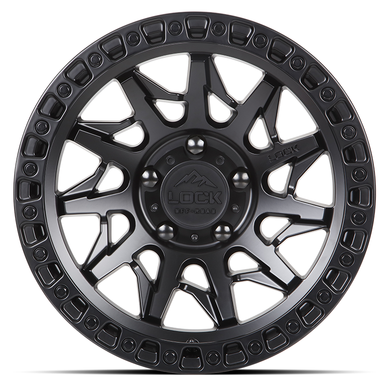 20x9 Lock Off-Road Lunatic Matte Black With Matte Black Ring Wheel 8x180 (20mm)