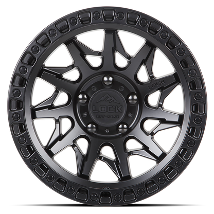 20x9 Lock Off-Road Lunatic Matte Black With Matte Black Ring Wheel 8x180 (20mm)