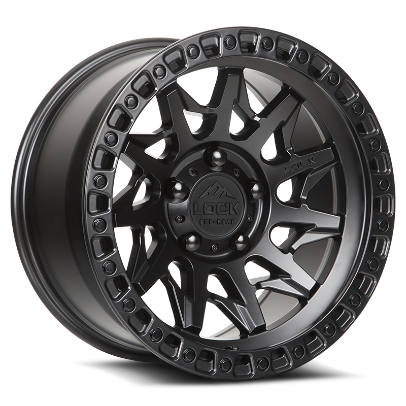 20x9 Lock Off-Road Lunatic Matte Black With Matte Black Ring Wheel 8x6.5 (20mm)