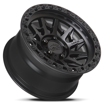 20x9 Lock Off-Road Lunatic Matte Black With Matte Black Ring Wheel 8x6.5 (20mm)