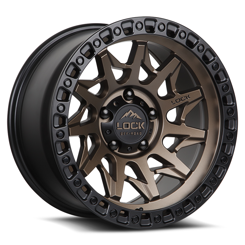 20x9 Lock Off-Road Lunatic Matte Bronze With Matte Black Ring Wheel 5x5 (0mm)